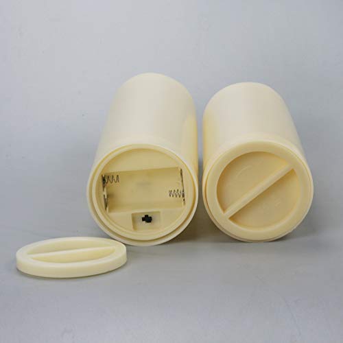 Outdoor Flameless LED Candles with Remote & Timer - 3x8 Inches, Dark Ivory, Waterproof 2 Pack