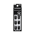Press-On Black Nails Kit - 33 Piece Short Squoval Gel Finish with Application Tools - Variation of All Black