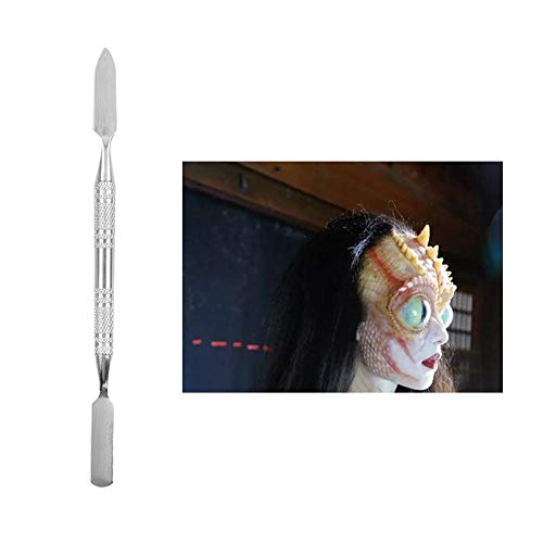 Salmue Modeling Scar Wax with Stainless Steel Double-Ended Spatula - Special Effects FX Makeup Tool - Variation S