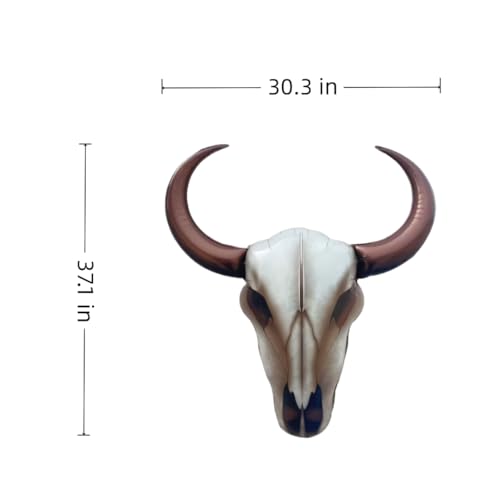 4PCS Western Long Horn Cow Balloon Set - Wild West Cowboy Party Decorations
