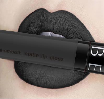 Black Matte Lip Gloss - Non-Stick Lipstick, 11 Colors, 0.34 FL OZ - SeleneTenderaes