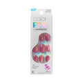 Walk Out Press On Nails Kit - Pink Short Oval Pearlescent False Nails with Improved Adhesive
