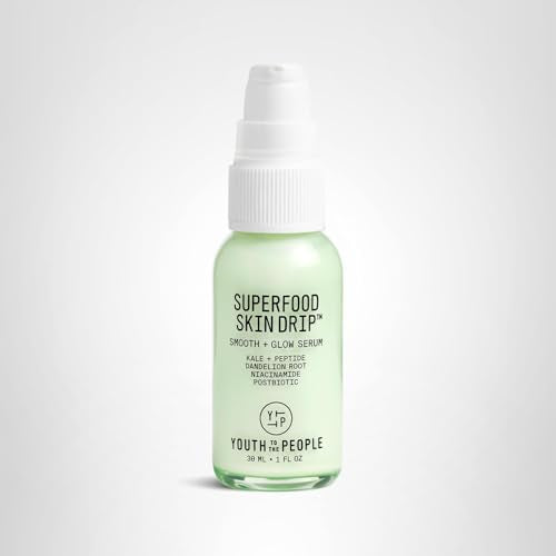 Youth To The People Superfood Skin Drip Face Serum (1 fl oz), Strengthens Skin Barrier + Evens Skin Tone, 5% Niacinamide, Kale, Peptides, Ceramides, Boosts Glow, Vegan