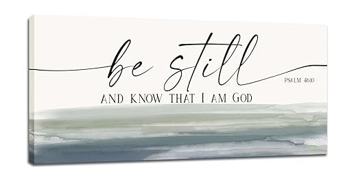 Large Christian Wall Art Bible Verse Psalm Canvas Print for Home & Church 30x60