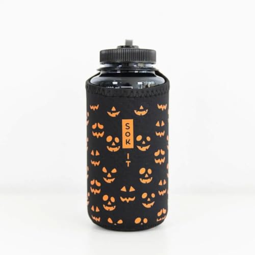 Sok It Water Bottle Sleeve - Fright Night Lights, Fits 32oz Nalgene, Insulated Neoprene Cover