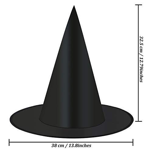 36 Pack Halloween Witch Hats Costume Accessories Black Witch Hats for Party & Decoration