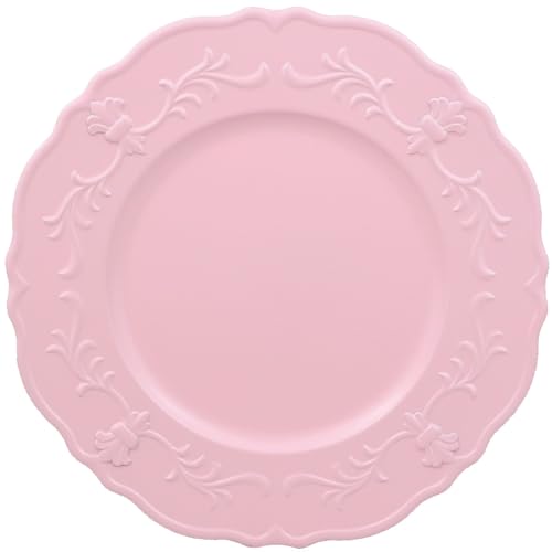 Pink Charger Plates Set - 13 Inch Dinnerware for Weddings & Parties - Variation Pink HB