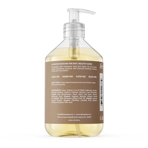 Deep Steep Liquid Hand Wash - Brown Sugar Vanilla with Hyaluronic Acid 17.6oz