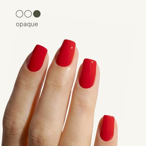Nail Strengthening Polish for Damaged Nails - Poppy Red - Vegan & Plant-Based