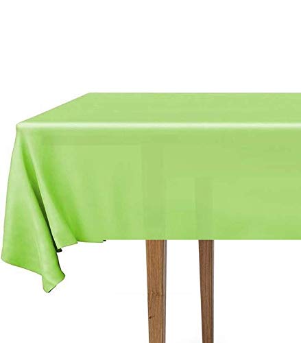 Light Green Plastic Tablecloths 24 Pack - Rectangular 54x108 Inches - Party & Event Decor