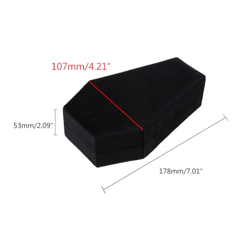 Halloween Theme Velvet Jewelry Storage Box Coffin Necklace Earring Organizer