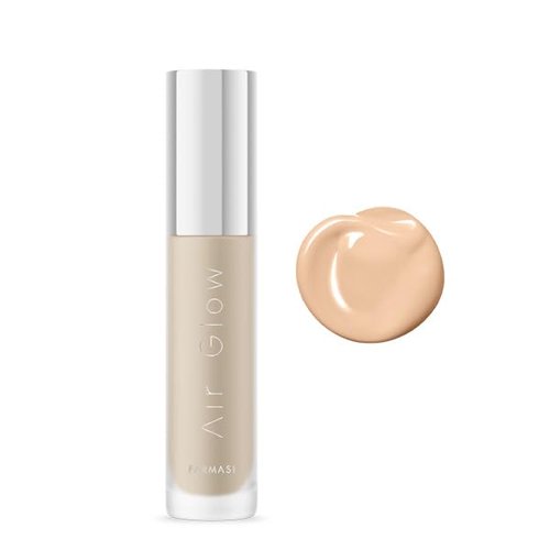 FARMASi Air Glow Foundation – Lightweight Liquid Formula with Hyaluronic Acid for Dewy, Natural-Looking Radiance – Buildable Coverage, Non-Comedogenic, 1 fl oz, N07