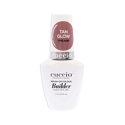Cuccio Pro Brush-On Colour Builder Gel - Calcium Enriched Tan Glow - Soak-Off Nail Extension