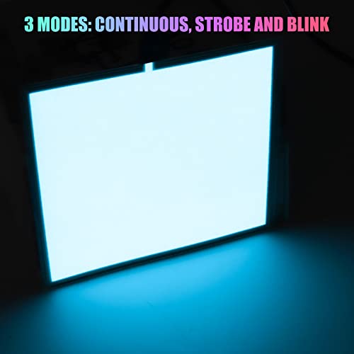 DIY Electroluminescent EL Panel Light 10cm x 10cm - White, Cuttable Paper for Decoration & Parties