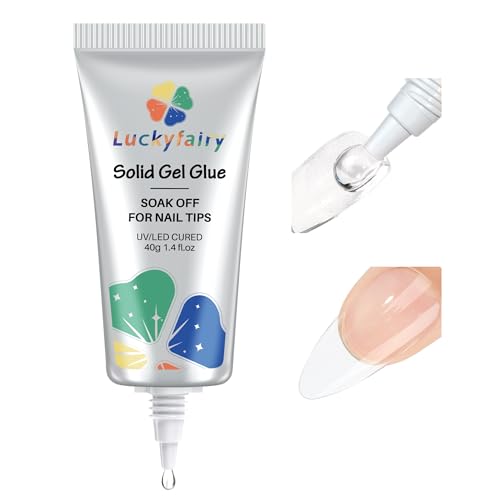 Solid Gel Nail Glue 40ml - Strong, Mess-Free Adhesive for Press Ons & Acrylic Nails