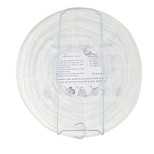 6 Inch White Paper Lanterns - 12-Pack Decorative Round Party Hanging Lights