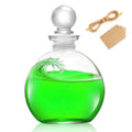 Decorative Spherical Glass Bottles with Stopper - 8.5oz Clear Round Containers for Liquids & Crafts - Variation 1