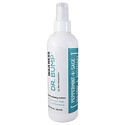 Pre & Post Wax Skin Care Lotion with Botanical Extracts - Peppermint Sage Rosemary Tea Tree 8 fl oz