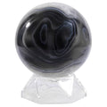 Black Agate Stone Sphere 2.36-2.76 Inch Natural Crystal Ball for Meditation & Decor