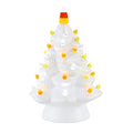 12-Inch Ceramic Candy Corn Halloween Tree with LED Lights - Nostalgic Tabletop Decoration