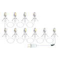 Village Lights with 10 LED Light Bulbs - Halloween Decoration, C7 Village Light Cord, Warm White - Variation of THIS listing