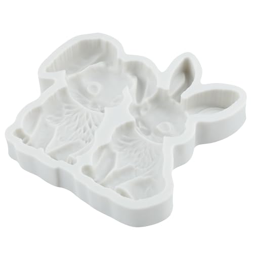 Easter Bunny Silicone Fondant Mold Set - Rabbit & Bunny Shapes, Style E