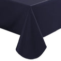 Vinyl Tablecloth with Flannel Backing - Navy Blue, 60 x 102 Inches, Waterproof, Rectangular