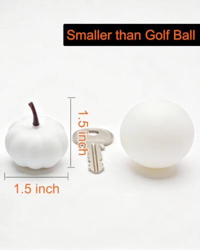 1.5 Inch White Foam Pumpkins - 36 Pack Artificial Fall Decor for Crafts & Centerpieces