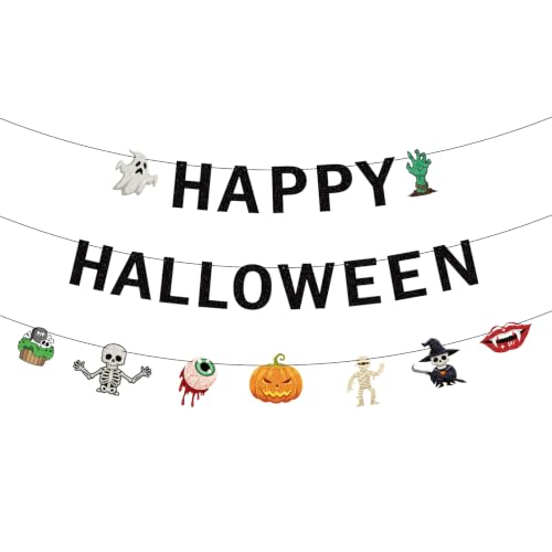 Halloween Banner Decorations Ghost Horror - Black Halloween Party Banner