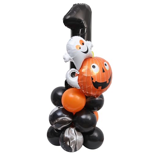 Halloween First Birthday Balloon Tower Ghost Theme Party Decorations