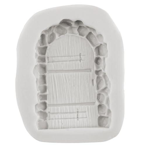Garden Fairy Door Silicone Fondant Mold Set of 4 - Style D