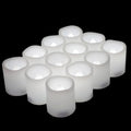 12 Pack LED Flameless Votive Candles - White Glow, Battery Operated