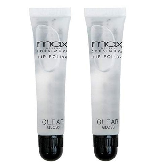 Cherimoya MAX Clear Lip Polish - Hydrating Formula for Glossy Lips | 2-Piece Set