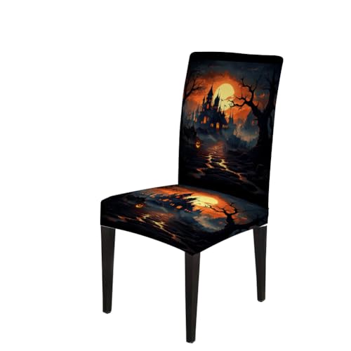 Halloween Chair Covers Set of 4 - Festive Dining Chair Decorations - Variation of Chair Cover-6 / 4