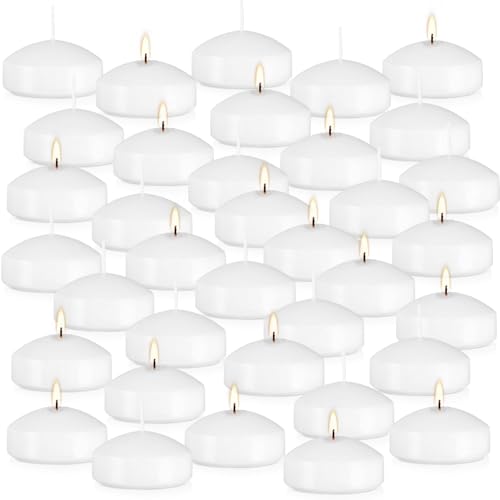 Floating Candle Set 36 White Unscented 3-Inch - Water-Resistant for Weddings & Parties Variation of THIS listing