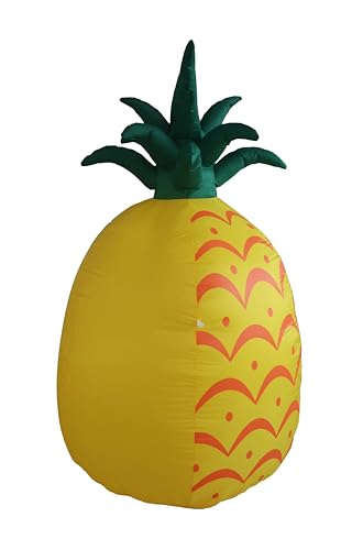 6 Foot Tall Jumbo Inflatable Yellow Pineapple for Parties and Outdoor Decor