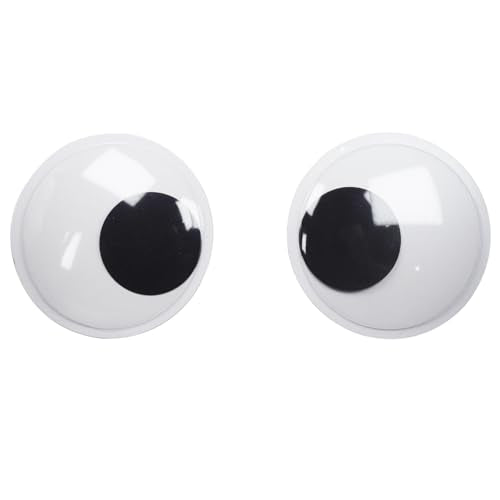 Giant Self-Adhesive Wiggle Eyes - 7.5 Inch Large Eyes for Halloween, Crafts & Decorations (2 Pack)