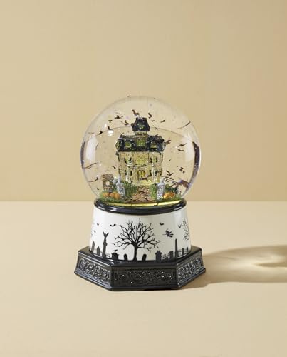 Lenox Haunted Village Light-Up Snow Globe - Water Globe Halloween Decor