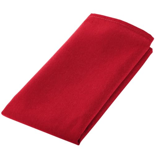 Cotton Dinner Napkins Set of 4 - Red 18x18 Inch Washable Table Linen for Dining & Parties