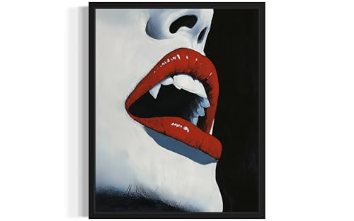 Vampire Halloween Scary Wall Art Poster - Unframed 24x18 Inches - Spooky Gothic Decor