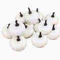 Artificial White Foam Pumpkin Set for Halloween & Fall Decor - 12 Pack