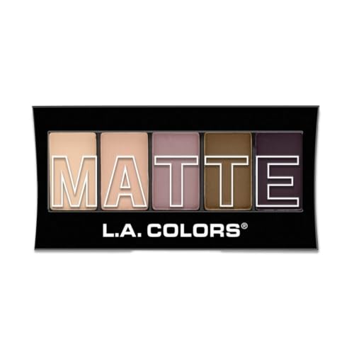 L.A. COLORS 5 Color Matte Eyeshadow Palette - Natural Linen, 0.25 Oz
