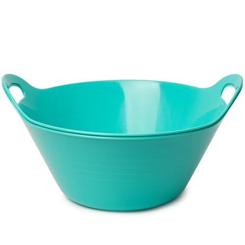Large BPA-Free Plastic Snack Bowls Set of 2 with Handles, 4.9L Capacity
