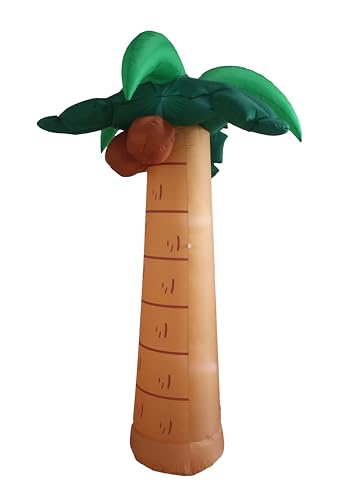 8 Foot Tall Inflatable Palm Tree with LED Lights for Parties and Outdoor Decor