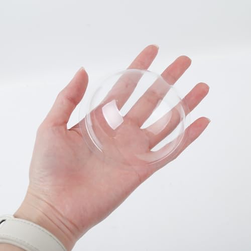 80 Pcs Clear Plastic Half Ball Candy Dome Display Holders - 9cm Diameter