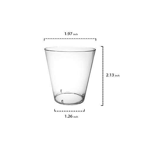 Halloween Spider Print 2 oz Plastic Shot Glasses - 20 Count, Clear & Black Variation
