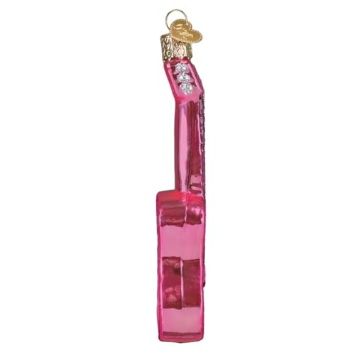 Glam Guitar Christmas Ornament - Handcrafted Glass Holiday Decor