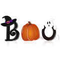 Halloween Ghost Wooden Sign Set - BOO Variation for Indoor Decor