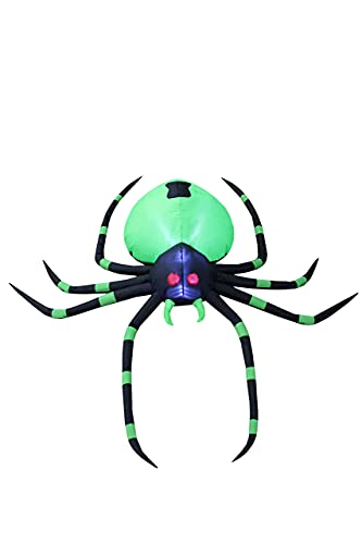 Halloween Inflatable Decorations Bundle with LED Spider Lights - Indoor Outdoor