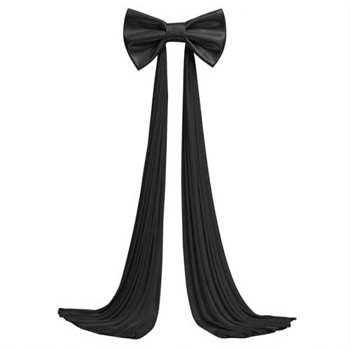 Black Satin Large Bow Decor - 24x16 Inches Wall Door Party Backdrop Variation of THIS listing